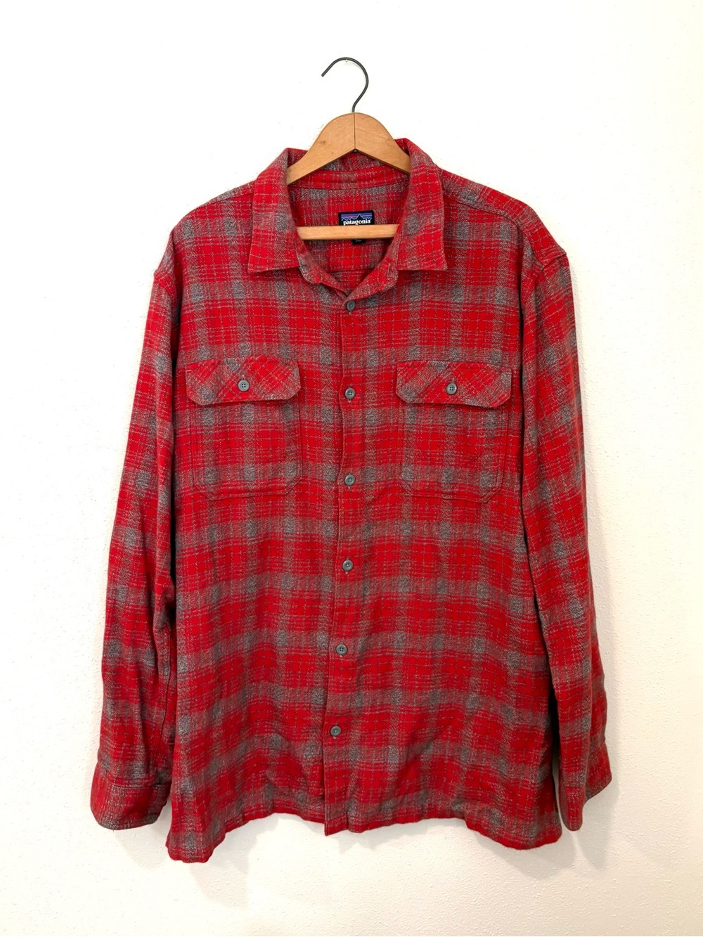 Patagonia Flannel Men's Red Plaid Shirt XL